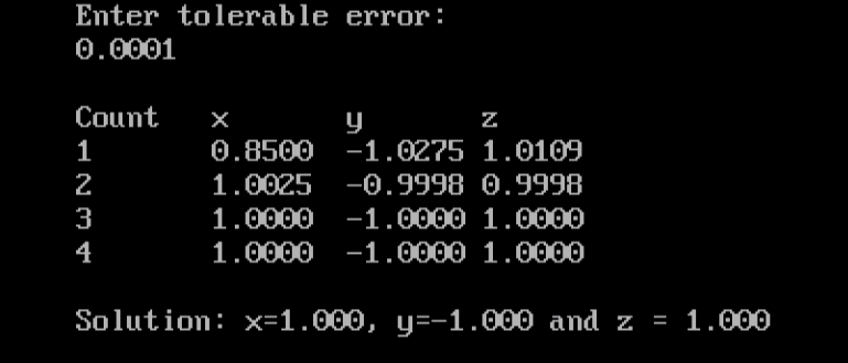 python gauss seidel